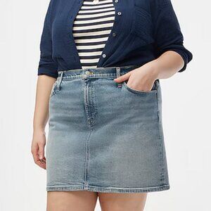 NWT J. Crew Factory Denim mini skirt Indigo Dream Wash Size 20